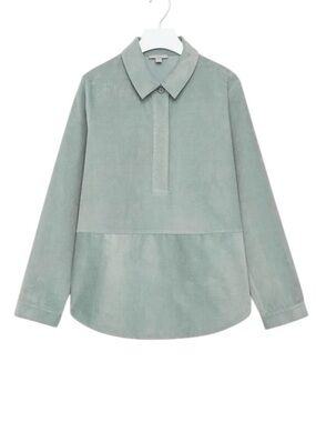 COS Corduroy overshirt long sleeve loose fit seafoam size 34 excellent condition